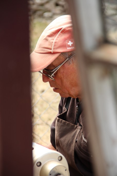 A sneaky picture I took of Kobi at work 